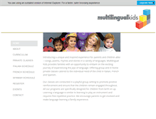 Tablet Screenshot of multilingualkids.ca